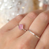 Saffier Roze Ruw Ring