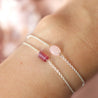 Toermalijn Roze Ruw Armband