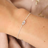 Geboortesteen armband april, herkimer diamant 