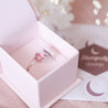 Roze edelsteen ring zilver