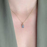 Toermalijn Groen-Blauw 14kt goud Ketting